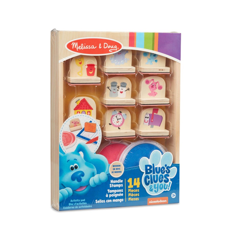 Toys Melissa and Doug Arts & Crafts | Blues Clues Wooden Handle Stamps Activity Set