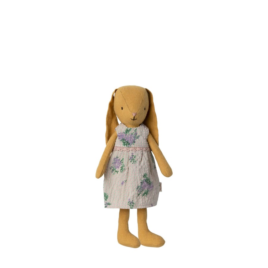 Toys Maileg Soft Toys, Comforters | Dusty Yellow Bunny Size 1 - Dress