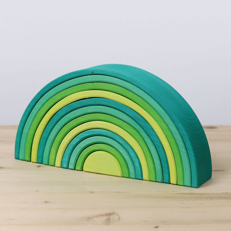 Home Grimm’s Decorative Objects | Large Wooden Rainbow - Forest Green