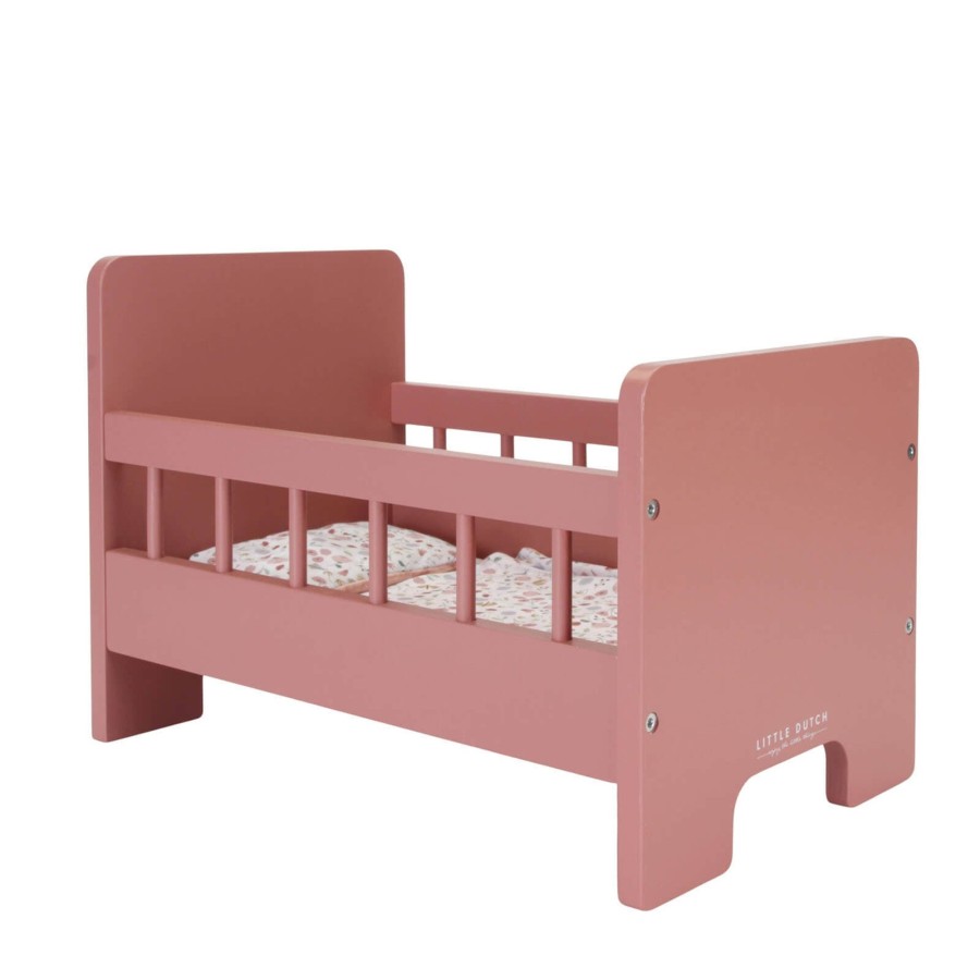 Toys Little Dutch Dolls, Dolls Houses | Wooden Doll Bed And Bedding