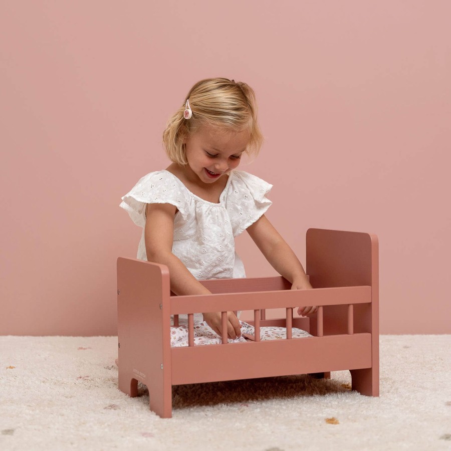 Toys Little Dutch Dolls, Dolls Houses | Wooden Doll Bed And Bedding