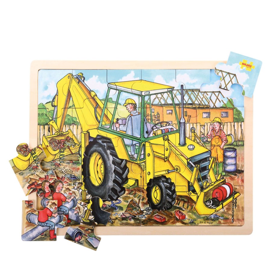 Toys Big Jigs Games, Puzzles, Jigsaws | 24 Piece Puzzle Tray - Digger