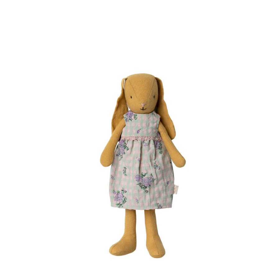 Toys Maileg Soft Toys, Comforters | Dusty Yellow Bunny Size 2 - Dress