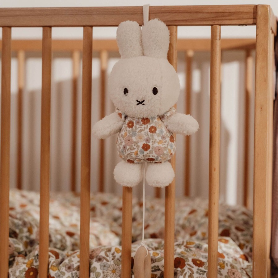 Toys Little Dutch Soft Toys, Comforters | Miffy Vintage Flowers Music Pull Soft Toy