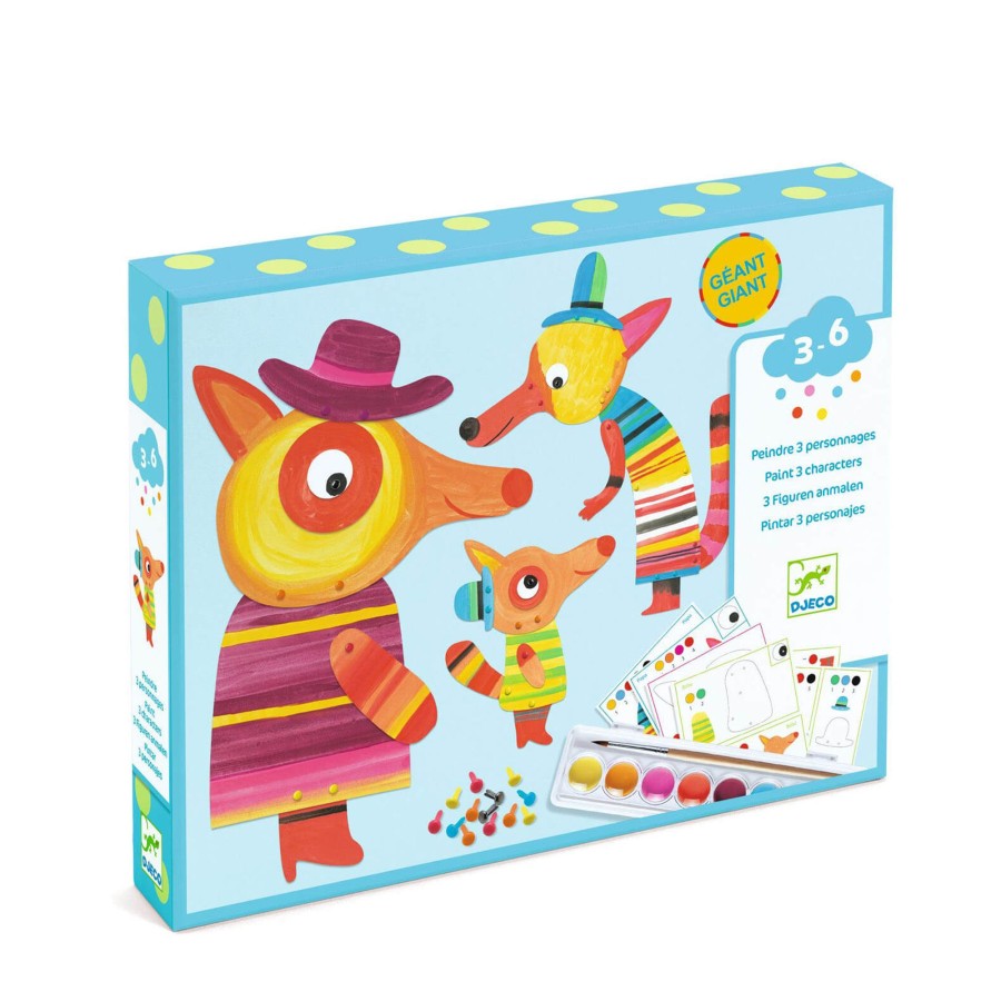 Toys Djeco Arts & Crafts | Colouring Craft Set - The Fox Family