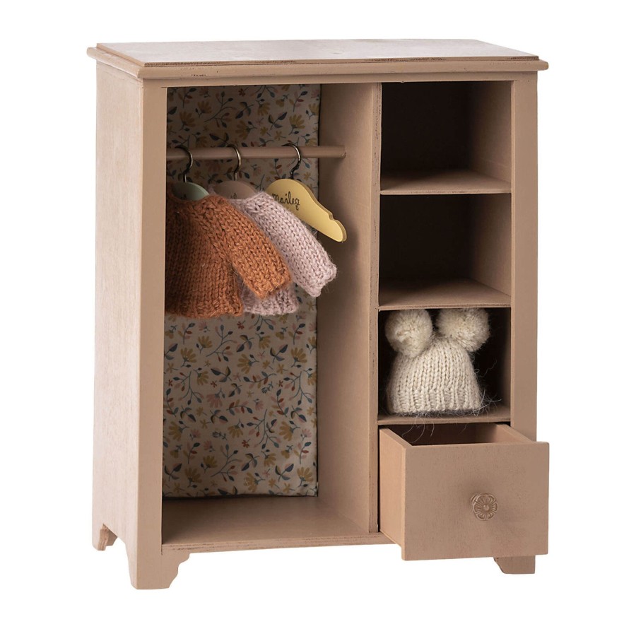 Toys Maileg Dolls, Dolls Houses | Large Wardrobe - Powder