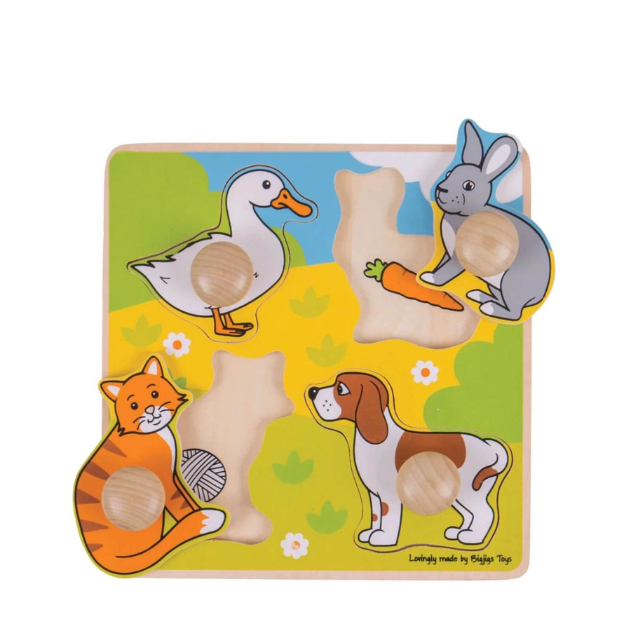 Toys Big Jigs Games, Puzzles, Jigsaws | My First Peg Puzzle - Pets