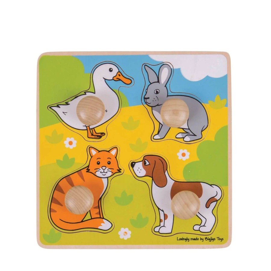 Toys Big Jigs Games, Puzzles, Jigsaws | My First Peg Puzzle - Pets